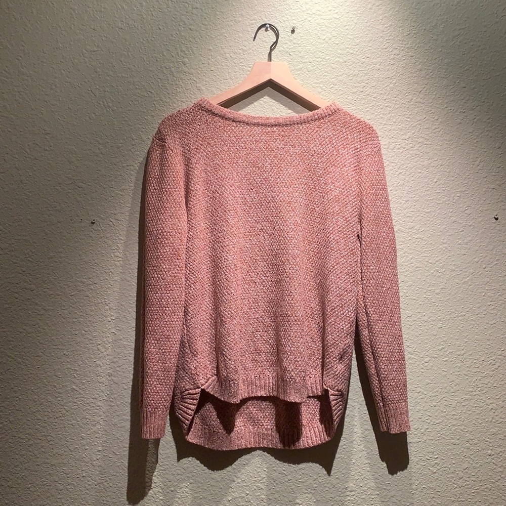 Dark Pink Nickole Textured Pullover Sweater